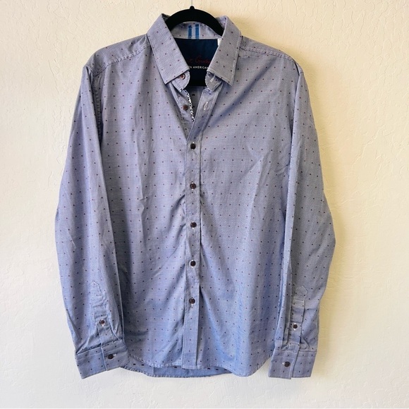 Robert Graham Other - Robert Graham Luxury Blue Dress Shirt L Tailored Fit